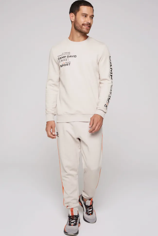Herren CAMP DAVID & SOCCX Sweatshirt mit Label Prints