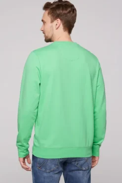 Herren CAMP DAVID & SOCCX Sweatshirt mit Logo Print regatta green
