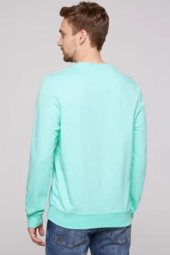 Herren CAMP DAVID & SOCCX Sweatshirt mit Wording Print aqua green | M