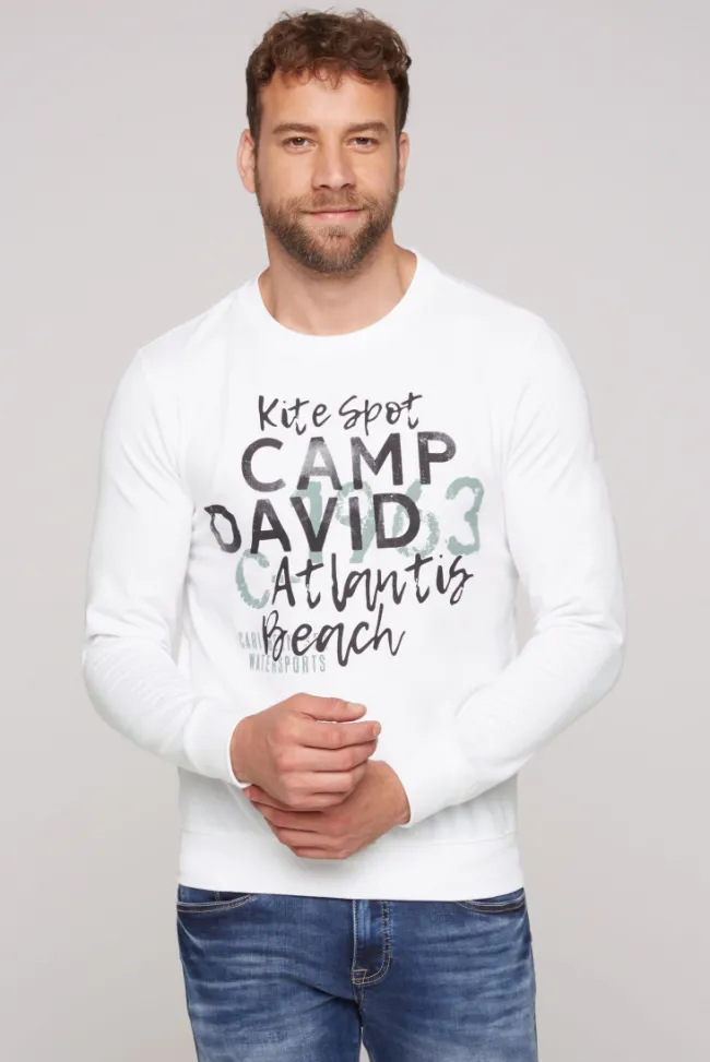 Herren CAMP DAVID & SOCCX Sweatshirt mit Wording Print