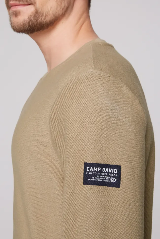 Herren CAMP DAVID & SOCCX Sweatshirt Reversed mit Patch-Print