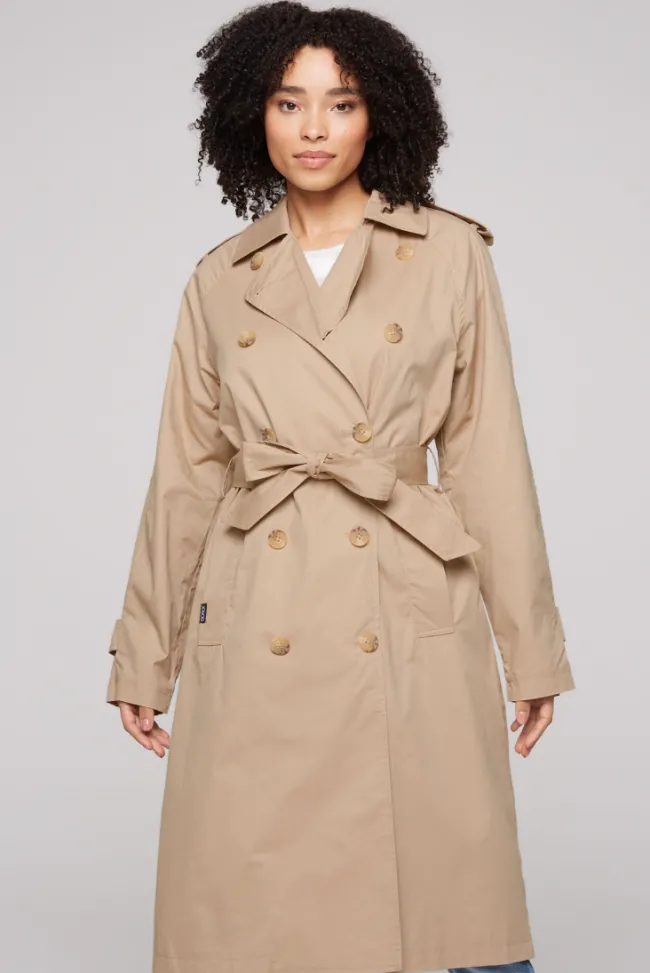Damen CAMP DAVID & SOCCX Trenchcoat mit Bindegürtel dark stone beige