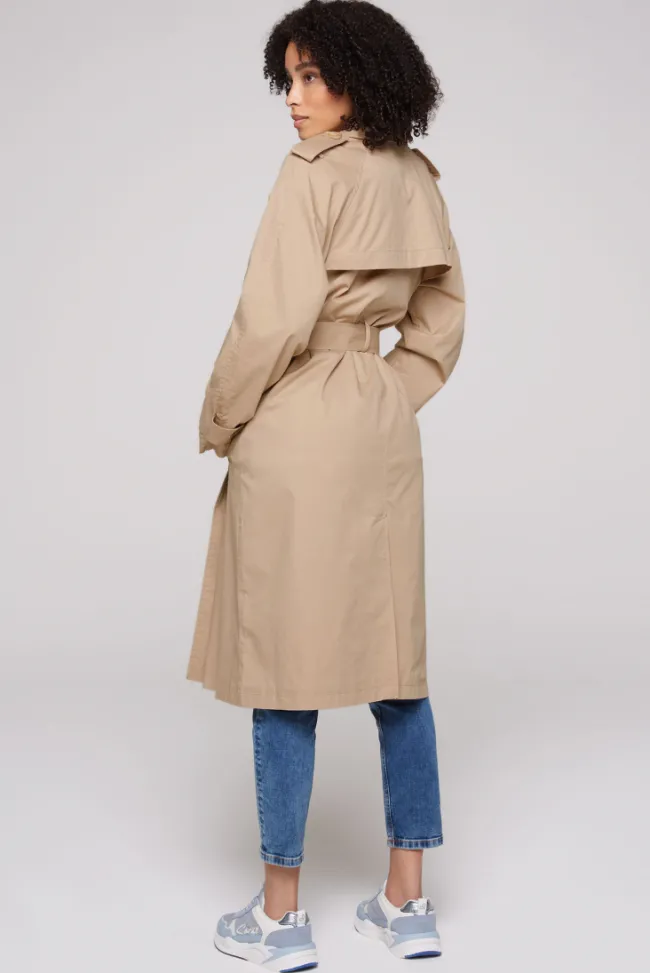 Damen CAMP DAVID & SOCCX Trenchcoat mit Bindegürtel dark stone beige