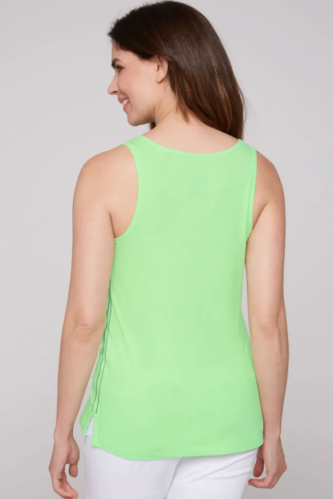 Damen CAMP DAVID & SOCCX Trägershirt mit offenem Rundhalsausschnitt fresh lime