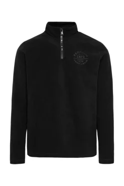 Herren CAMP DAVID & SOCCX Troyer-Fleeceshirt mit Tapes und Prägedrucken