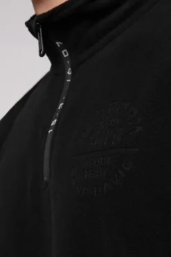 Herren CAMP DAVID & SOCCX Troyer-Fleeceshirt mit Tapes und Prägedrucken