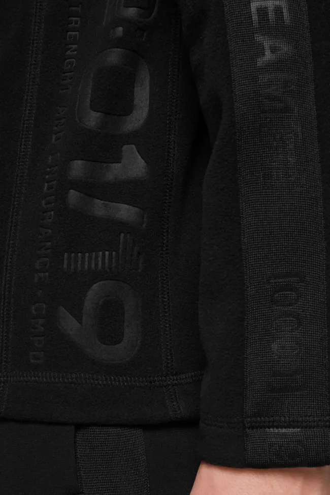 Herren CAMP DAVID & SOCCX Troyer-Fleeceshirt mit Tapes und Prägedrucken