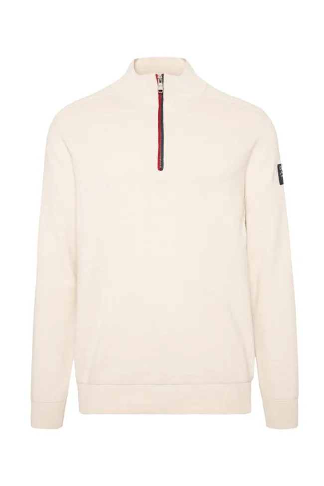 Herren CAMP DAVID & SOCCX Troyer-Pullover mit Zipper-Detail