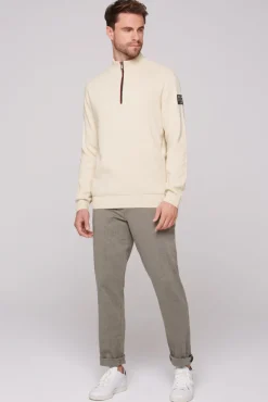 Herren CAMP DAVID & SOCCX Troyer-Pullover mit Zipper-Detail