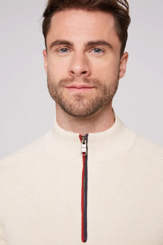 Herren CAMP DAVID & SOCCX Troyer-Pullover mit Zipper-Detail