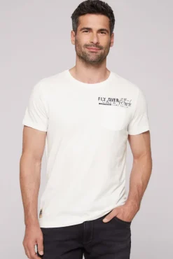 Herren CAMP DAVID & SOCCX T-Shirt mit Brusttasche und Rücken-Artwork
