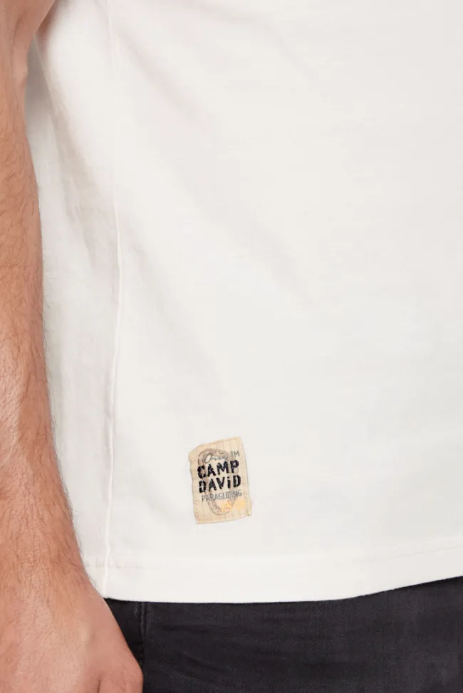 Herren CAMP DAVID & SOCCX T-Shirt mit Brusttasche und Rücken-Artwork