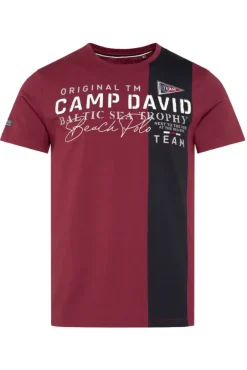 Herren CAMP DAVID & SOCCX T-Shirt mit Color-Blocking und Artwork