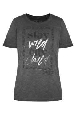 Damen CAMP DAVID & SOCCX T-Shirt mit Folienprint