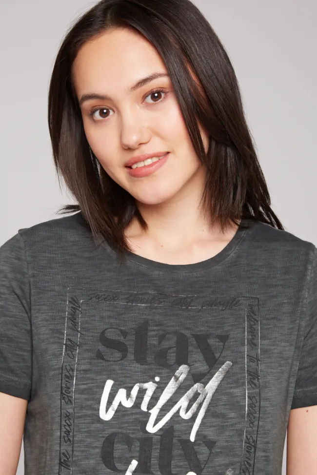 Damen CAMP DAVID & SOCCX T-Shirt mit Folienprint