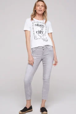 Damen CAMP DAVID & SOCCX T-Shirt mit Folienprint