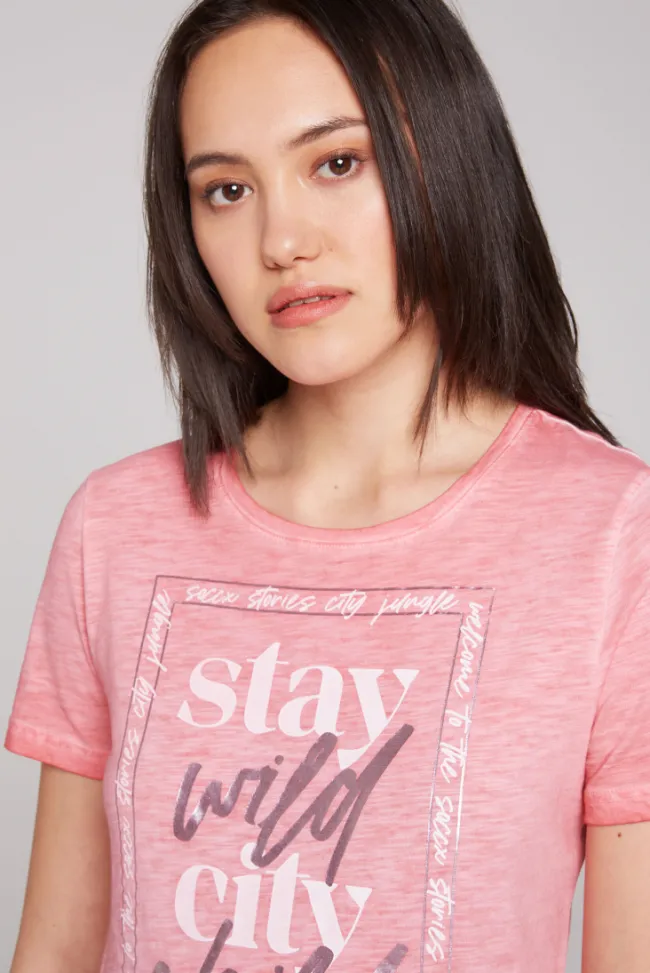 Damen CAMP DAVID & SOCCX T-Shirt mit Folienprint