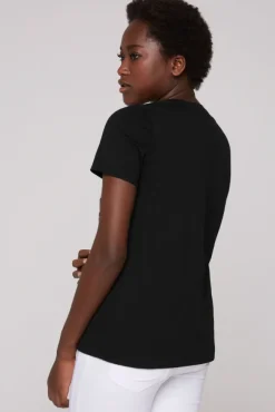 Damen CAMP DAVID & SOCCX T-Shirt mit Glitter-Puff-Print | S