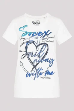 Damen CAMP DAVID & SOCCX T-Shirt mit Logo Print