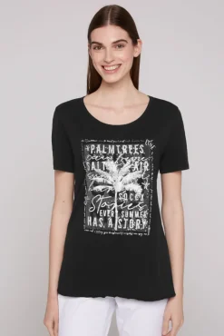 Damen CAMP DAVID & SOCCX T-Shirt mit Pailletten-Artwork