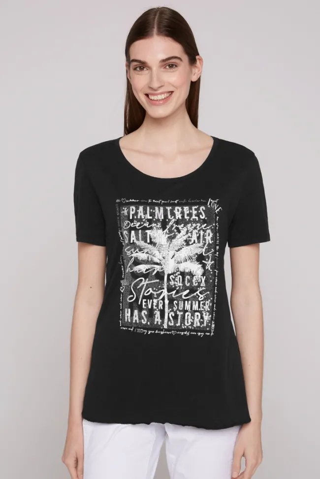 Damen CAMP DAVID & SOCCX T-Shirt mit Pailletten-Artwork