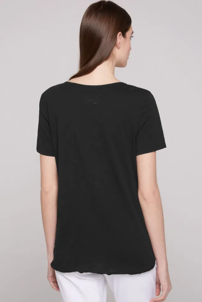 Damen CAMP DAVID & SOCCX T-Shirt mit Pailletten-Artwork