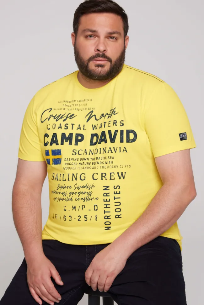 Herren CAMP DAVID & SOCCX T-Shirt mit Print Artwork light lime