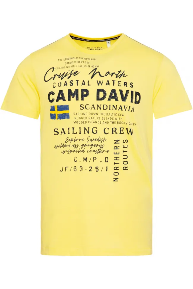Herren CAMP DAVID & SOCCX T-Shirt mit Print Artwork light lime