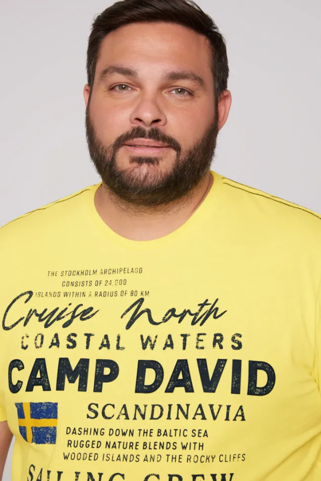 Herren CAMP DAVID & SOCCX T-Shirt mit Print Artwork light lime