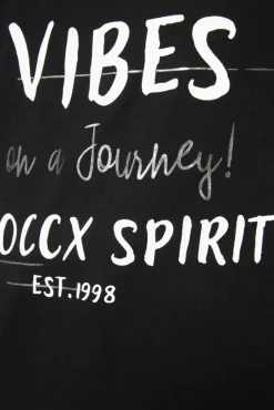 Damen CAMP DAVID & SOCCX T-Shirt mit U-Boot-Ausschnitt und Wording Print