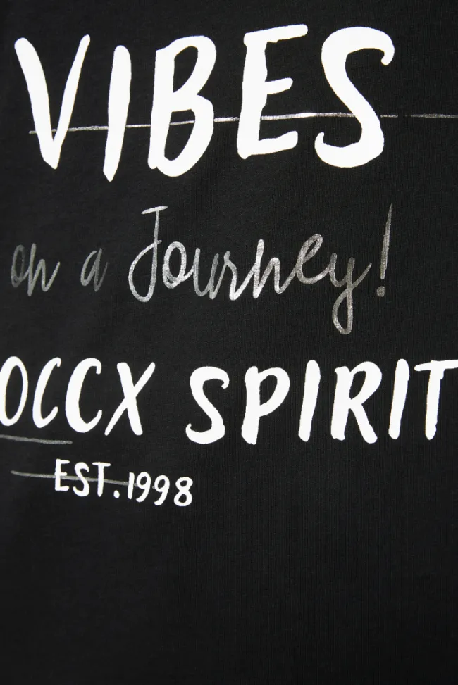 Damen CAMP DAVID & SOCCX T-Shirt mit U-Boot-Ausschnitt und Wording Print