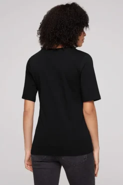 Damen CAMP DAVID & SOCCX T-Shirt mit V-Ausschnitt und Print