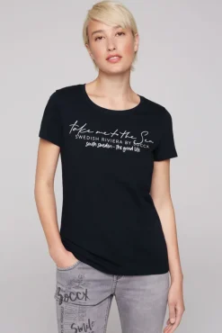 Damen CAMP DAVID & SOCCX T-Shirt mit Wording Print