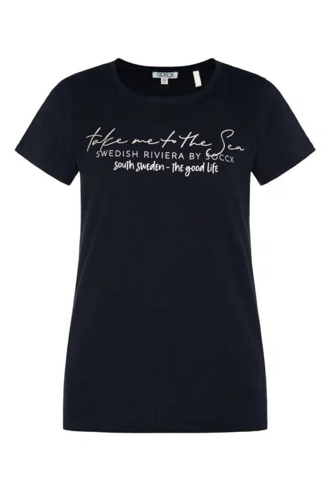Damen CAMP DAVID & SOCCX T-Shirt mit Wording Print