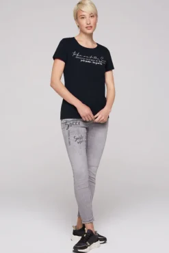 Damen CAMP DAVID & SOCCX T-Shirt mit Wording Print