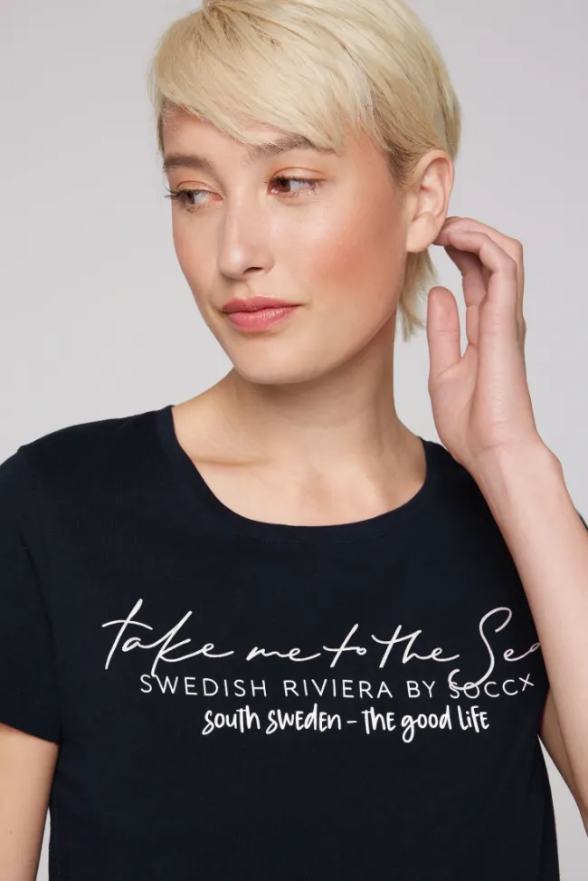 Damen CAMP DAVID & SOCCX T-Shirt mit Wording Print