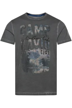 Herren CAMP DAVID & SOCCX T-Shirt Oil Dyed mit Photoprint