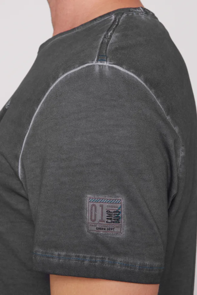 Herren CAMP DAVID & SOCCX T-Shirt Oil Dyed mit Photoprint