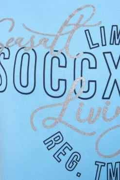 Damen CAMP DAVID & SOCCX T-Shirt Rundhals mit Logo Artwork | M