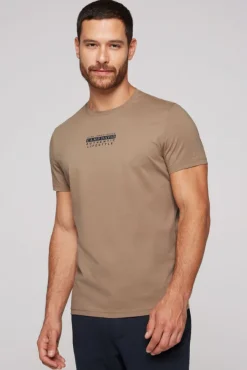 Herren CAMP DAVID & SOCCX T-Shirt Rundhals mit Logo Print