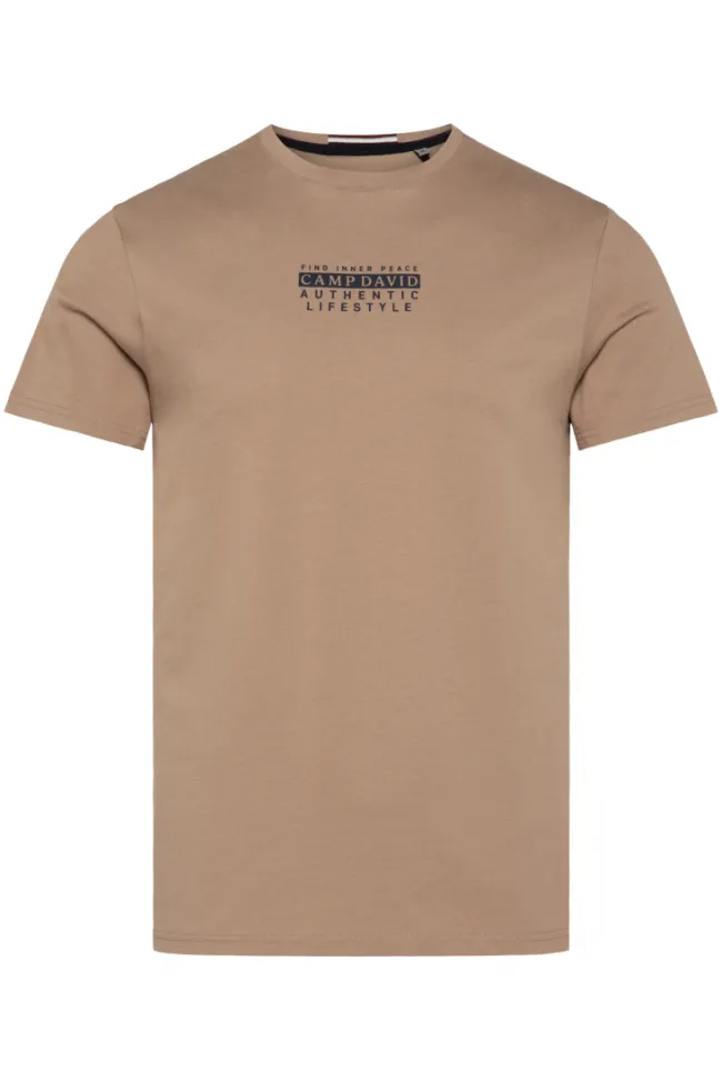 Herren CAMP DAVID & SOCCX T-Shirt Rundhals mit Logo Print