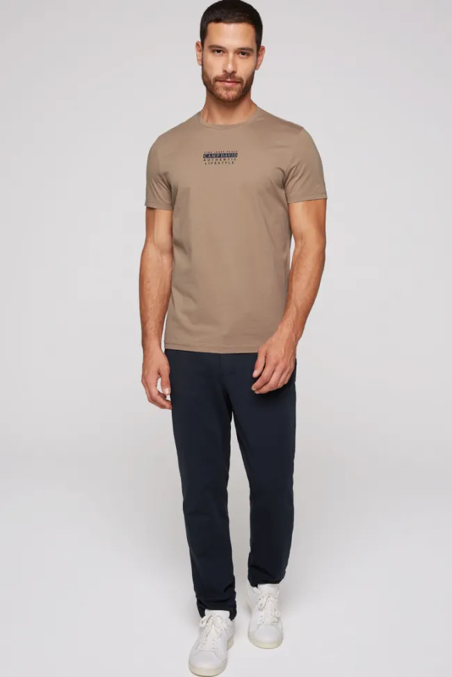 Herren CAMP DAVID & SOCCX T-Shirt Rundhals mit Logo Print
