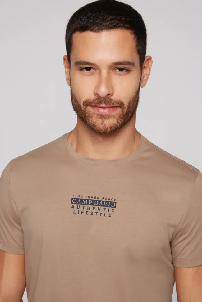 Herren CAMP DAVID & SOCCX T-Shirt Rundhals mit Logo Print