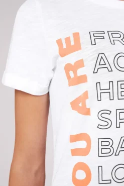 Damen CAMP DAVID & SOCCX T-Shirt Rundhals mit Wording Print