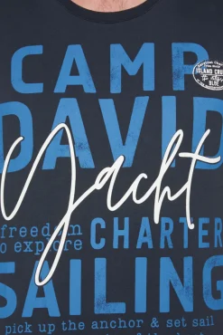 Herren CAMP DAVID & SOCCX T-Shirt Rundhals mit Yacht Print classic navy | S