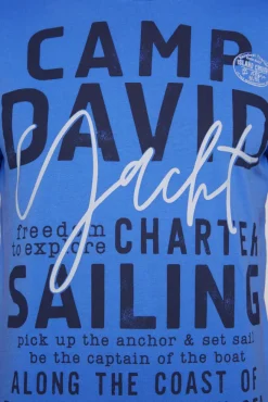 Herren CAMP DAVID & SOCCX T-Shirt Rundhals mit Yacht Print deep sky | S