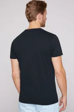 Herren CAMP DAVID & SOCCX T-Shirt V-Neck mit Brusttasche blue navy | S