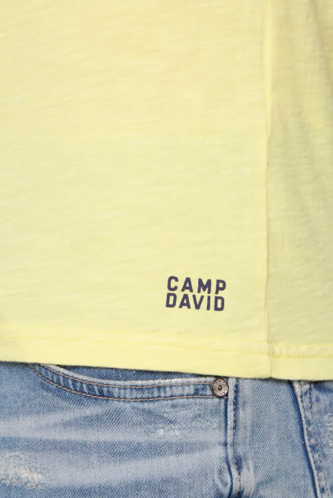 Herren CAMP DAVID & SOCCX T-Shirt V-Neck mit Brusttasche