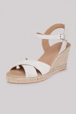 Damen CAMP DAVID & SOCCX Veloursleder-Espadrille mit Keilabsatz