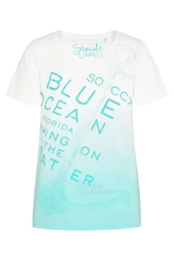 Damen CAMP DAVID & SOCCX V-Shirt Dip Dye mit Anker-Print